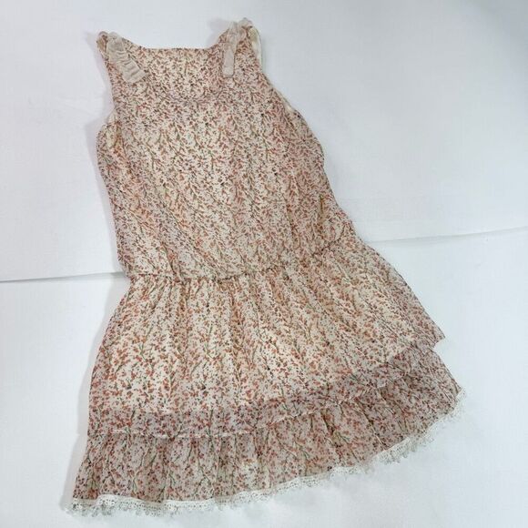 A'reve Mini Dress Womens Small Pink Sleeveless Ditsy Bloom Shabby Chic Dainty - Picture 5 of 9